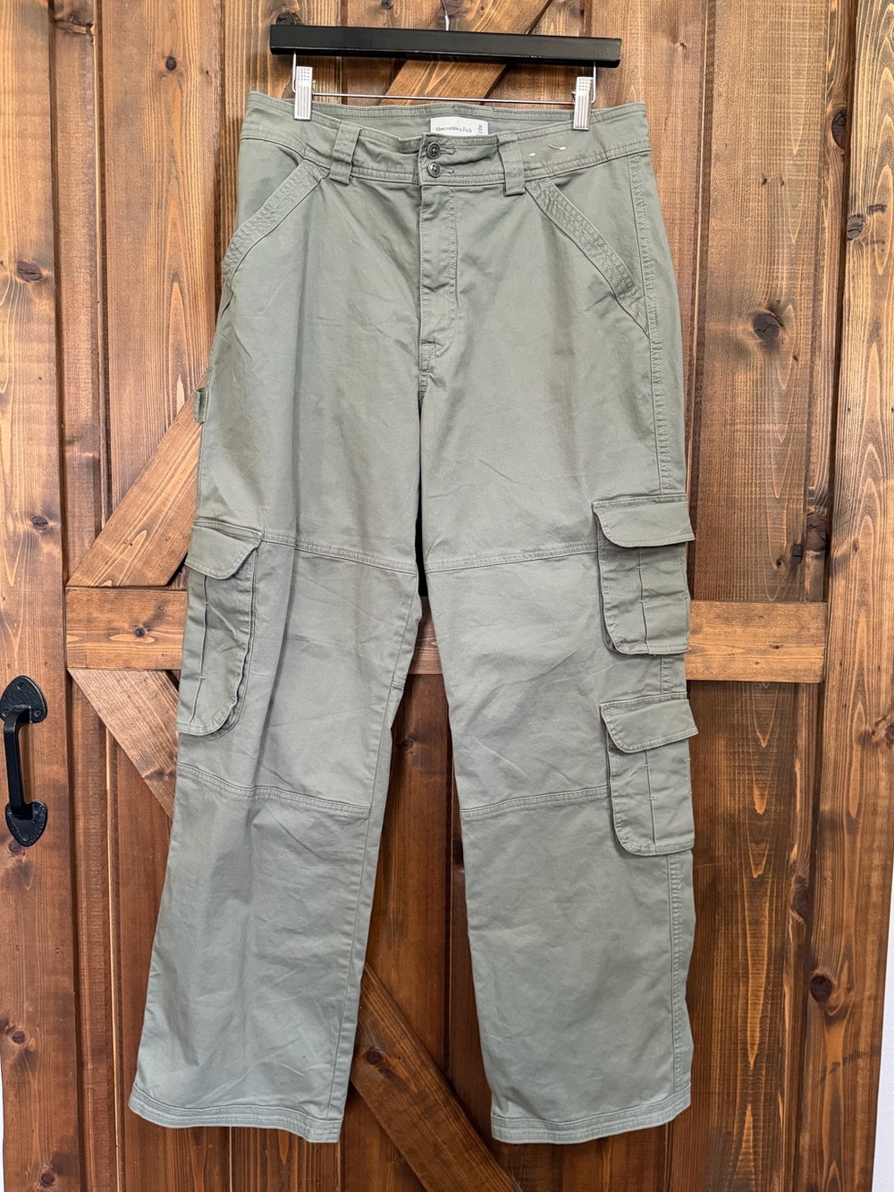 Abercrombie & Fitch Cargo Womens Sz 31 or 12 Olive Green NWOT Cotton Blend NEW
